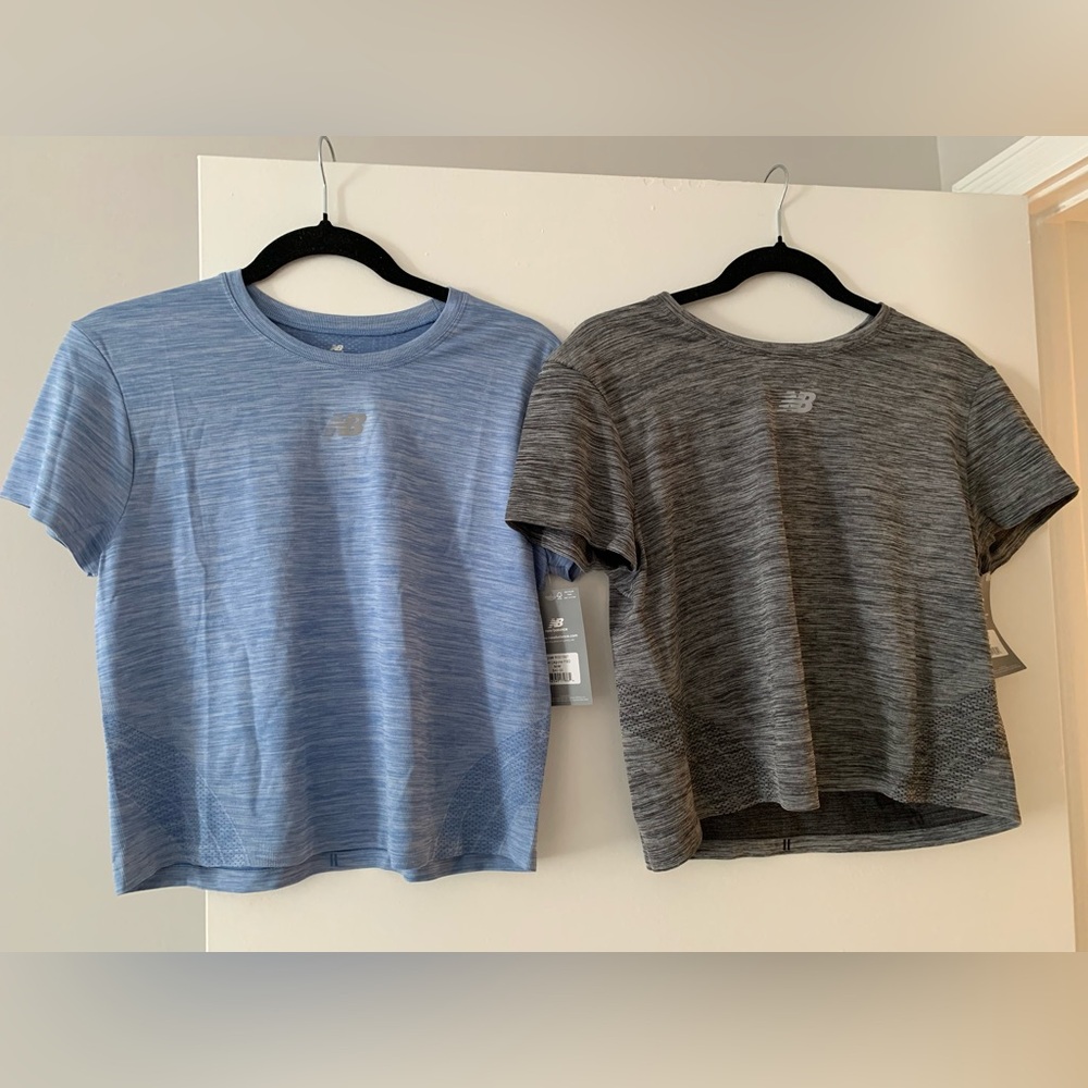 NWT New Balance Medium Womens Athletic Blue and Black Tops
